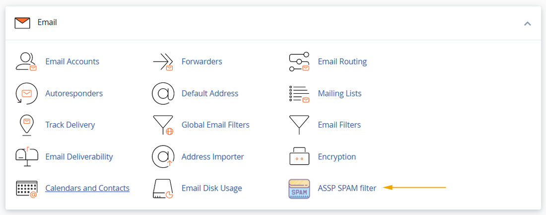 enable ASSP cPanel frontend